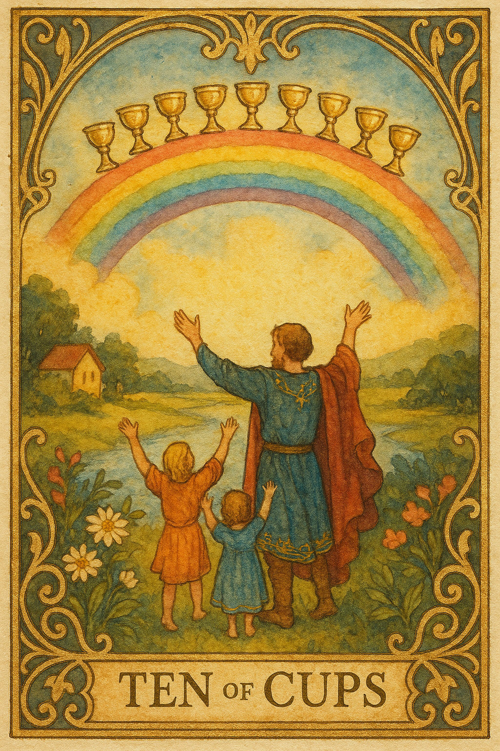 Ten of Cups Tarot Card